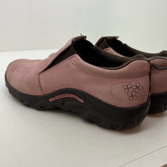 Merrell Jungle Moc Youth Jr. Dusty Rose Suede Slip On Size 7 play condition - Picture 9 of 11